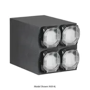 Vollrath B4X LidSaver Dispenser Cabinet, Black Plastic 4-Compartment System for Service 1 image