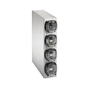 Vollrath K58824 LidSaver3 4-Compartment Steel Lid Dispenser, 7-1/8" W x 23-3/8" D x 31-5/8" H 1 image