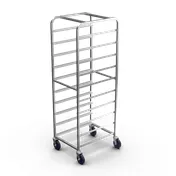 Winholt SS-1810B Stainless Steel Mobile Pan Rack w/ (10) 18" Platters 1 image