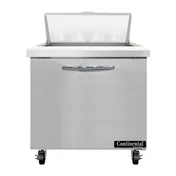 Continental Refrigerator SW32N8 32" 1-Door Sandwich and Salad Prep Table, 8 Pans, Stainless Steel Exterior 7 image
