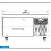 Continental Refrigerator D48GN 48" 2 Drawers Refrigerated Chef Base w/ Marine Edge 2 image