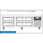 Continental Refrigerator D72GN 72" 4 Drawers Refrigerator Griddle Stand Chef Base w/ Marine Edge 4 image