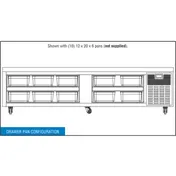 Continental Refrigerator D96GN 96" 4 Drawers Refrigerated Chef Base w/ Marine Edge, Griddle Stand 4 image