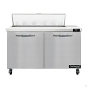 Continental Refrigerator SW48N10 48" 2-Door Sandwich and Salad Prep Table, 10 Pans, Stainless Steel Exterior 1 image