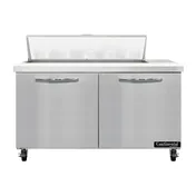 Continental Refrigerator SW48N10 48" 2-Door Sandwich and Salad Prep Table, 10 Pans, Stainless Steel Exterior 7 image