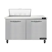 Continental Refrigerator SW48N8 48" 2-Door Sandwich and Salad Prep Table, 8 Pans, Stainless Steel Exterior 1 image