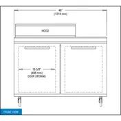 Continental Refrigerator SW48N8 48" 2-Door Sandwich and Salad Prep Table, 8 Pans, Stainless Steel Exterior 4 image