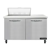 Continental Refrigerator SW48N8 48" 2-Door Sandwich and Salad Prep Table, 8 Pans, Stainless Steel Exterior 7 image