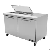 Continental Refrigerator SW48N8 48" 2-Door Sandwich and Salad Prep Table, 8 Pans, Stainless Steel Exterior 8 image