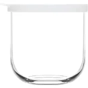 LAV HORECA DET393 PK0002 Detroit Jar, 14 3/8 oz (1-2 qt) Glass Container with White Lid - 12/Case 1 image