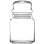 LAV HORECA PHU029 9 3/4 oz (1-2 Qt) Clear Glass Round Container with BPA-Free Lid - 6/Case 1 image