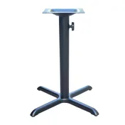 Plantation Prestige 2393700-0150 Metal Table Base, 30" x 30" Charcoal Steel, 3" Black Column, Fits 36"+ Tops 1 image