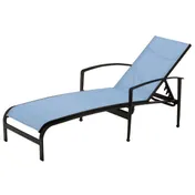Plantation Prestige 4020900-03 Miramar Chaise Lounge, Stackable Seating, Cast Aluminum Frame, Sling Style 1 image