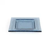 Turgla 02-031-15TBLU Square Glass Dinner Plate, 6" x 6", Transparent Blue, Fusion Collection 2 image