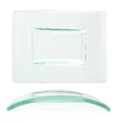 Turgla 05-004-15CLR Rectangular Glass Dinner Plate, 6" x 4", Clear Finish, Smallware Tabletops 1 image