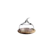 Turgla 18447 Round Clear Glass Plate Cover, 7" Diameter Decorative Cloche for Tabletop Presentation 1 image