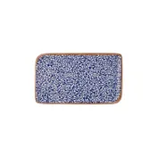 Turgla T-ECAR34DT-6 Edera Cobalt Rectangular Porcelain Platter, Blue, 12" x 8" - Elegant Dinnerware 1 image