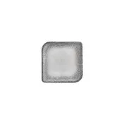 Turgla T-LNAR20KR-12 Square China Plate, 6" x 6" Grey Porcelain Dinnerware 1 image