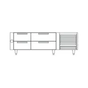 Garland US Range UN17FC54 54" 1-Section Polar Cuisine Freezer Chef Base w/ 2 Drawers 1 image