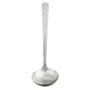 TableCraft Products 12981 Solaire Ladle, 4 Oz 3.75" Dia x 12" Hammered Finish, 18/0 Stainless Steel 1 image
