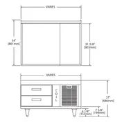 Garland US Range GN17C51 51" 2 Drawers Arctic Fire Refrigerated Chef Base, Self-Contained 2 image