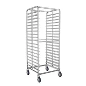 Winholt AL-2424B-XB Full Height Mobile End Loading Screen Rack w/ (20) 24"x24" Donut Screens 1 image