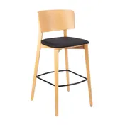 G & A 9618-PS Indoor Bar Stool w/ Solid Back, Upholstered Padded Seat 1 image