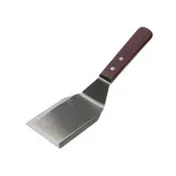Adcraft KT-64 - 11" Hamburger Turner 4" x 3" Offset Blade Beveled Edge Wood Handle Stainless Steel 1 image