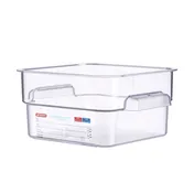 Carlisle 91900 Plastic Food Pan - 2 Qt Square Clear Polycarbonate Container with Integrated Label 1 image