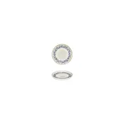 Turgla T-RKRAHL09CK-24 Kario Deep Round Plate, 3.5" Diameter x 1" Height, Blue Vitrified Porcelain 1 image