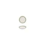 Turgla T-ROLVHL09CK-24 Oliva Plate, 3.5" Diameter x 1" Height, Green Vitrified Porcelain Dinnerware 1 image