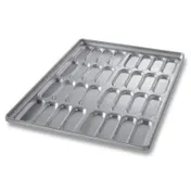 Chicago Metallic 42465 32-Compartment Hot Dog Bun Pan, 19-3/8" x 25-3/4", 22-Gauge Aluminized Steel 1 image