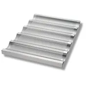 Chicago Metallic 45515 - 5-Compartment Baguette Loaf Pan, 17-3/4" x 25-3/4" x 1", 16-Gauge Aluminum 1 image