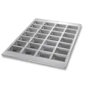 Chicago Metallic 45725 Mini Loaf Pan 18-7/8" x 25-7/8", 28 Compartments, 6.4oz Each, Aluminized Steel 1 image