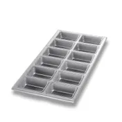 Chicago Metallic 45755 Loaf Pan, 9-7/8" x 19-1/2", 12 Compartments, 6.4oz, Aluminized Steel 1 image