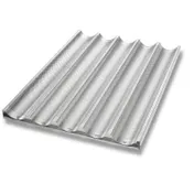 Chicago Metallic 49035 - 5-Compartment Uni-Lock Baguette Pan, 17-3/4" x 25-3/4" x 1", 16-Gauge Aluminum 1 image