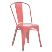 Hubert 97822 Outdoor Side Chair, CenPro Cafe Chair, 400 lb Capacity, Stackable Steel, Red 1 image