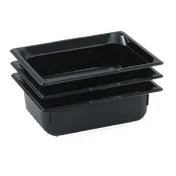 Vollrath 9004420 Super Pan 1/1 GN Food Pan, 4" Deep Black Resin, Anti-Jamming Sides, NSF Certified 1 image