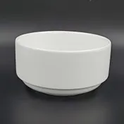 RAK Porcelain ASBACS01 Classic Soup Cup, 10 oz (2.3" H), White, Stackable, Dishwasher Safe - 6/Case 1 image