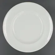 RAK Porcelain ASCLFP19 Round Plate, 7-1/2" Dia x 4/5" H, Porcelain, Wide Rim, Safe - 24/Case 1 image