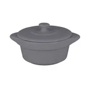 RAK Porcelain CFRD09GY Cocotte Dish, 3-1/3" , 3-5 oz, Stone Gray, Oven/Microwave Safe - 1/Case 1 image