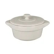 RAK Porcelain CFRD09WH Cocotte, 3-1/3" Dia., 3-5 oz, Porcelain, Eared Lid, Microwave Safe - 1/Case 1 image
