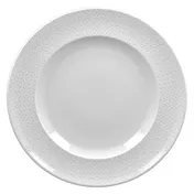 RAK Porcelain CLFP27D182 Lace Round Plate 10.625" Diameter Embossed Rim Shock-Resistant - 12/Case 1 image