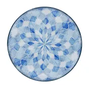 RAK Porcelain DGNNPR27ID - Island Rimless Plate, 10.66" Round, Blue & White DiGi Porcelain, 12/Case 1 image