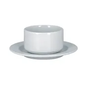 RAK Porcelain HMPASCS02M - Helm Cream 10-1/8 oz Porcelain Soup Cup, Stackable, Oven Safe - 12/Case 2 image