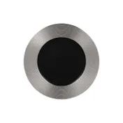 RAK Porcelain MFEVFP27SB Round Plate 10.625" Diameter Embossed Silver Rim Edge Porcelain - 12/Case 1 image