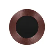 RAK Porcelain MFEVFP29BB Round Plate, 11-2/5" Diameter, Embossed Rim, Bronze Finish - 12/Case 1 image