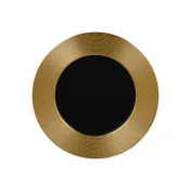 RAK Porcelain MFEVFP29GB Fusion Plate, 11.4" Diameter, Flat Embossed Gold Rim, Porcelain - 12/Case 1 image