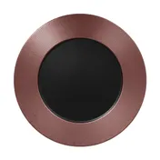 RAK Porcelain MFEVFP33BB Round Plate 13" Diameter Embossed Rim Black Bronze Porcelain - 6/Case 1 image