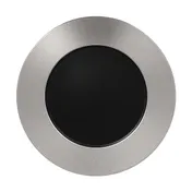 RAK Porcelain MFEVFP33SB Fusion Plate, 13" Round Flat Embossed Rim, Black/Silver Finish - 6/Case 1 image